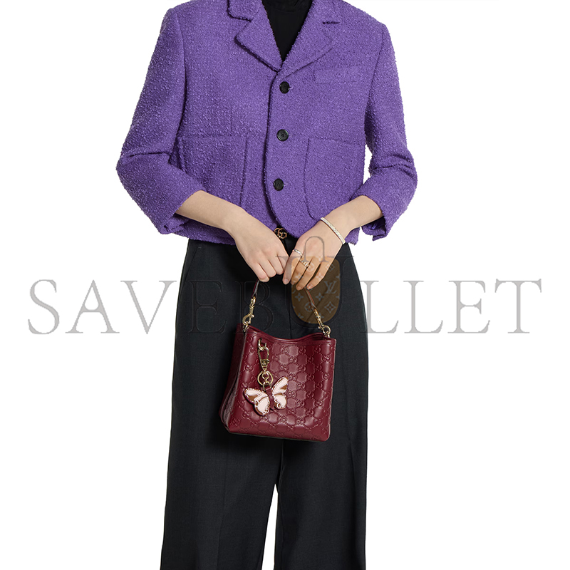 G*u*i gg emblem small bucket bag 815118 (19*18*11cm)